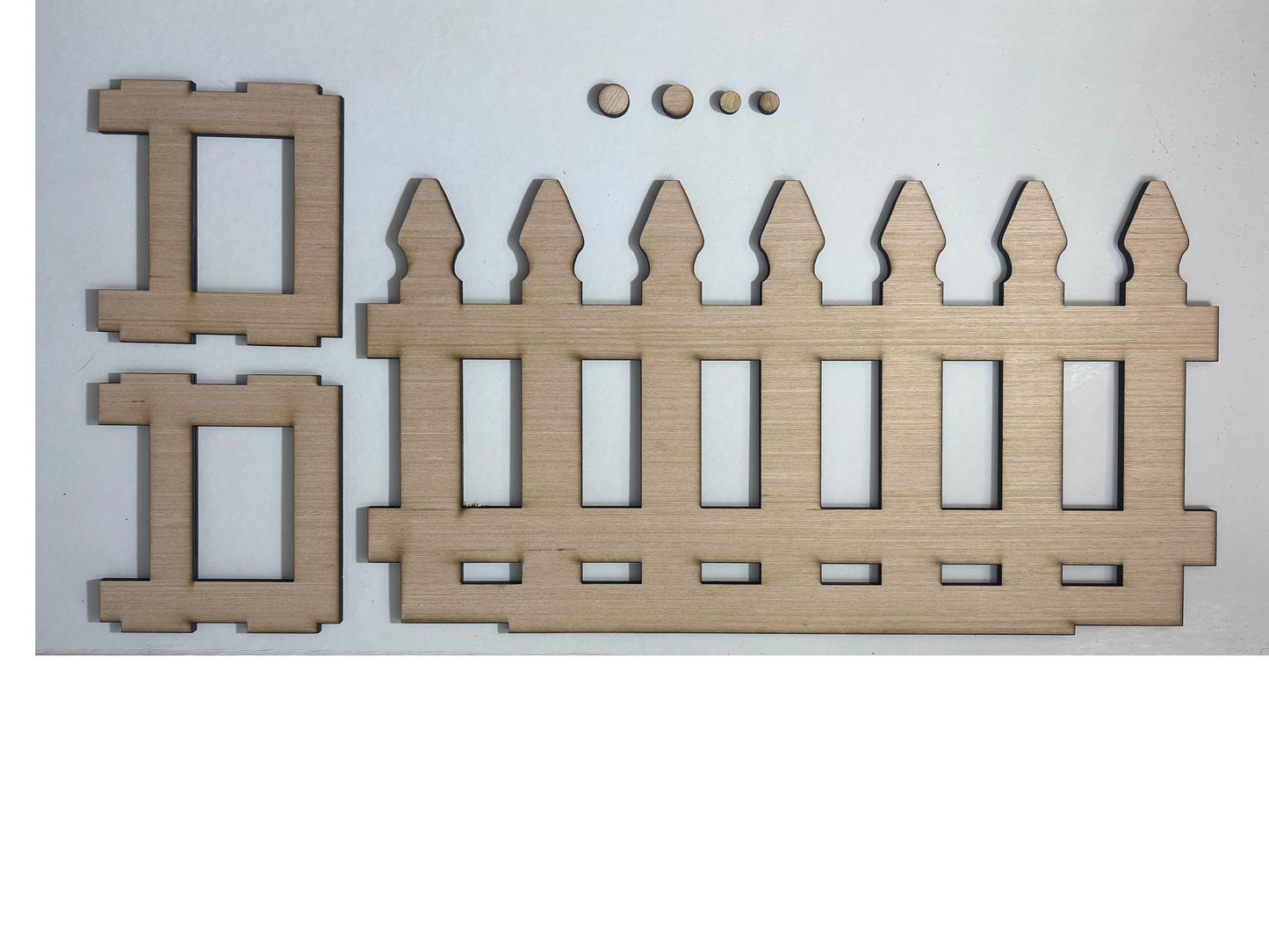 Miniature Picket Bench kit for seasonal interchangeable inserts