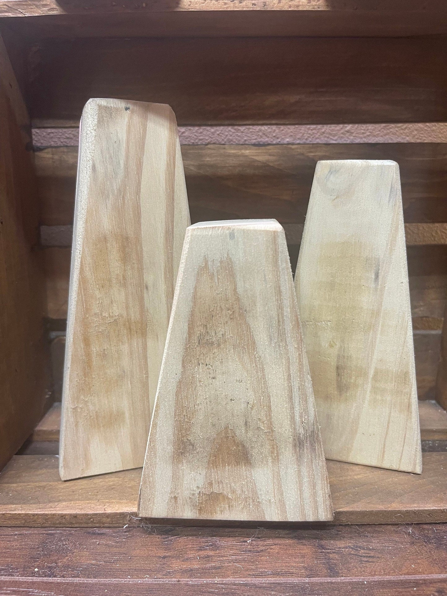 Unfinished wood Candy Corn Shelf Sitters Kit