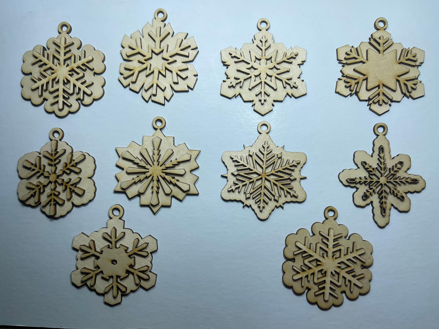 Christmas snowflake ornaments