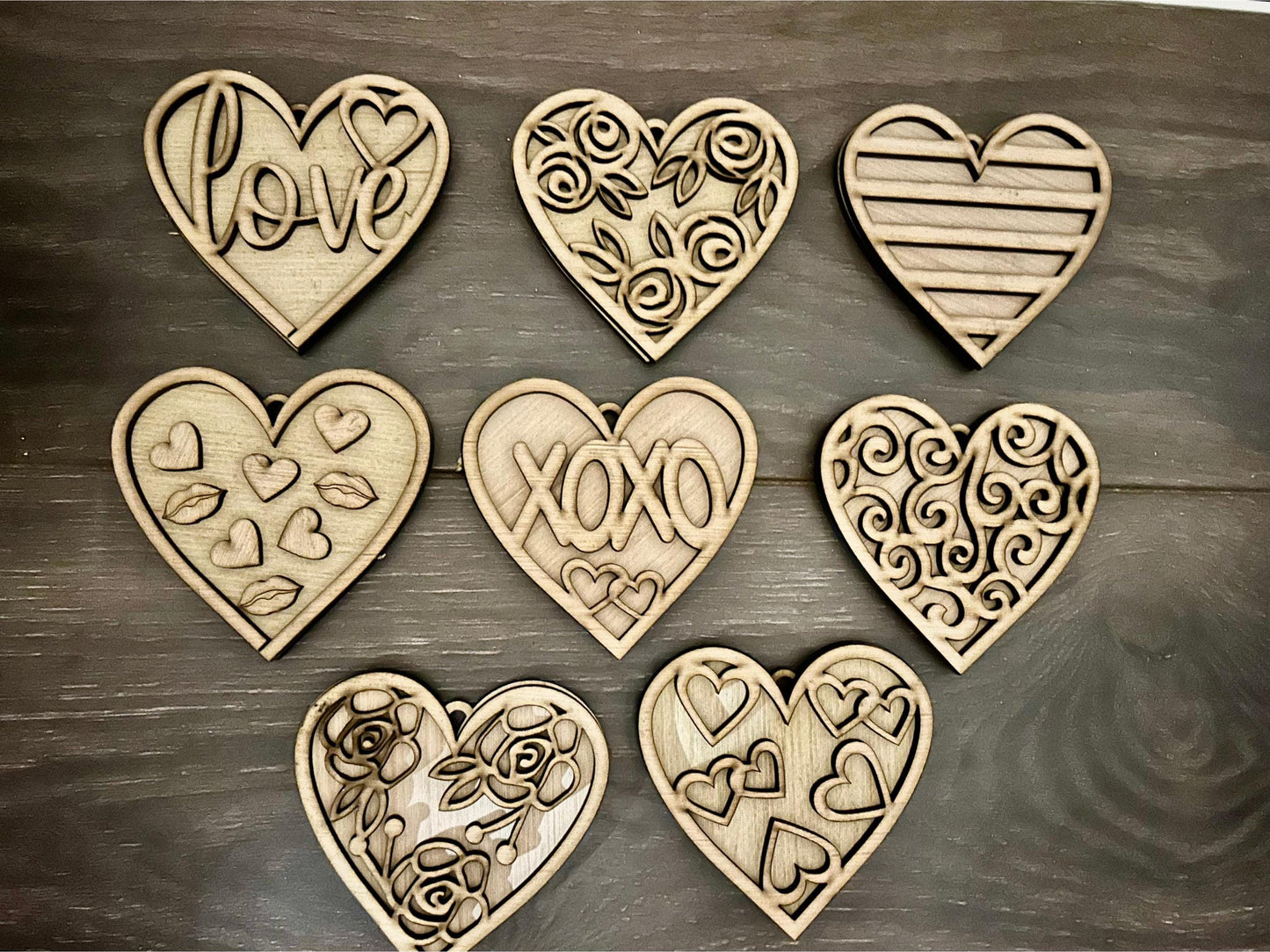 Valentine's Day heart ornaments