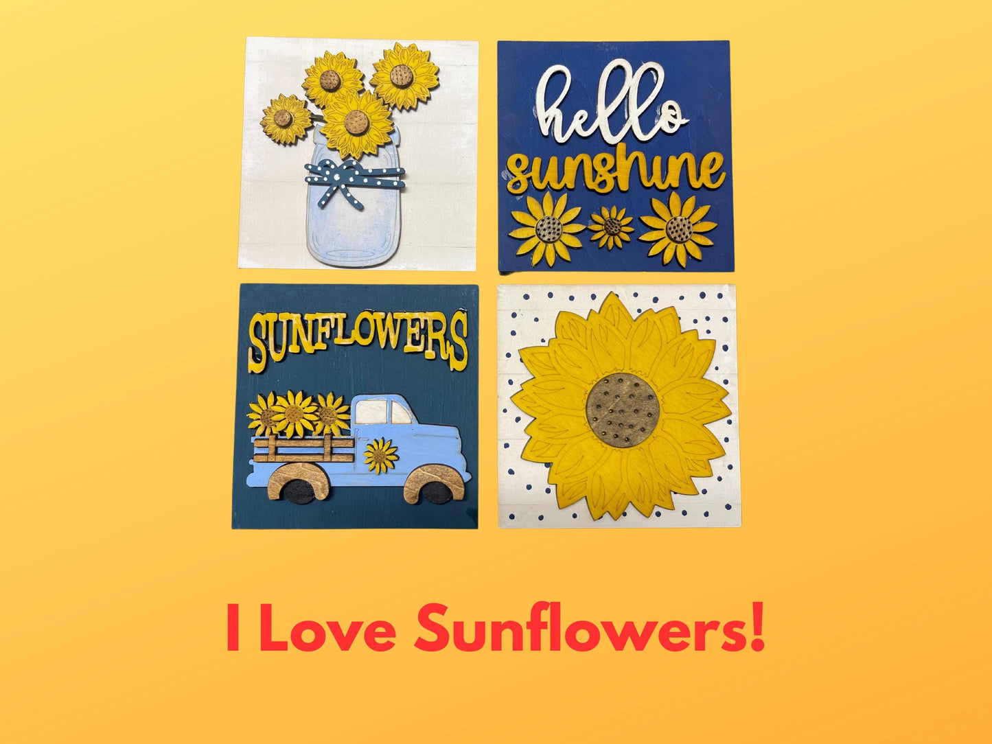 Sunflower Interchangeable Tiles for ladder stand