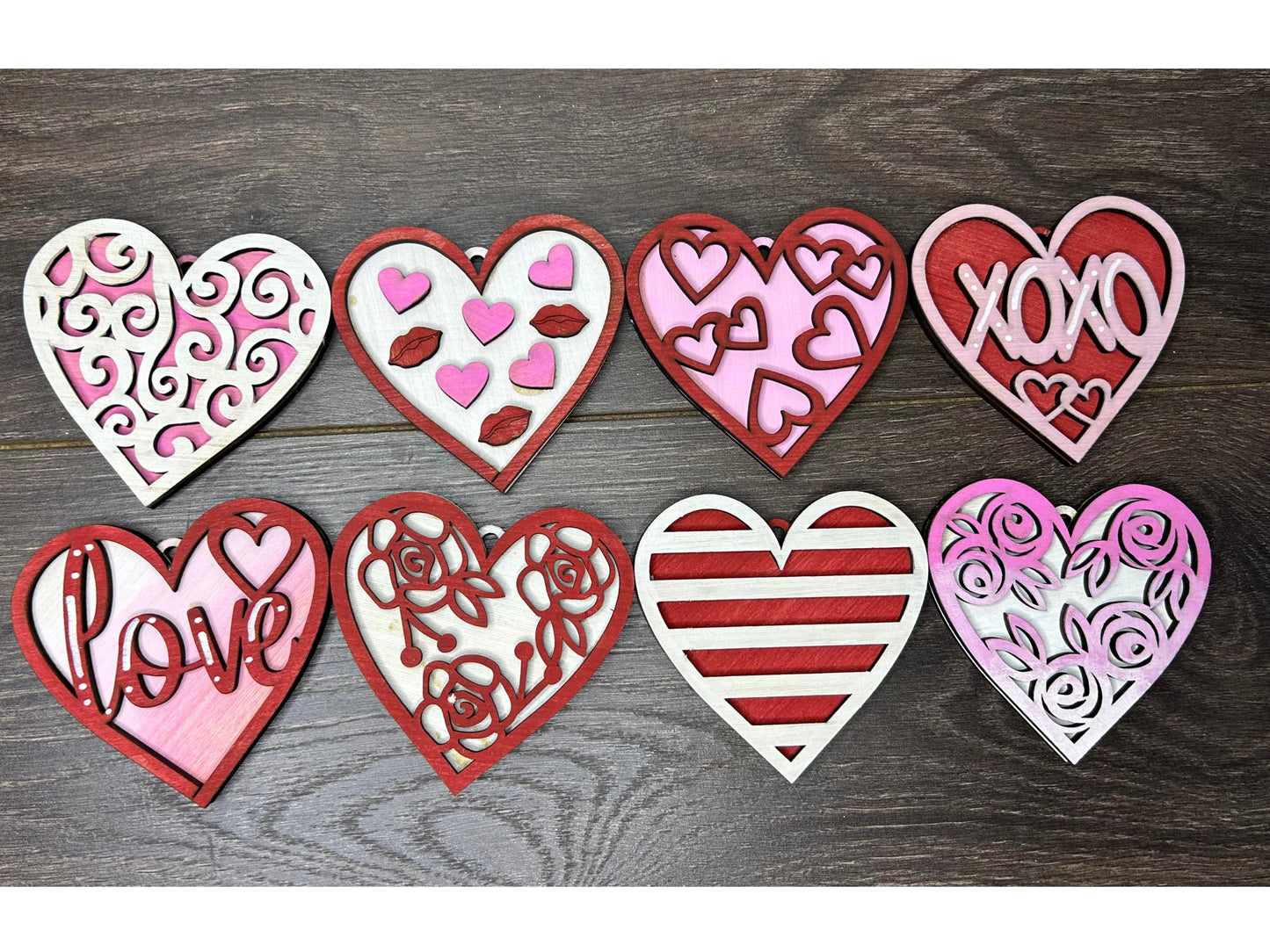 Valentine's Day heart ornaments