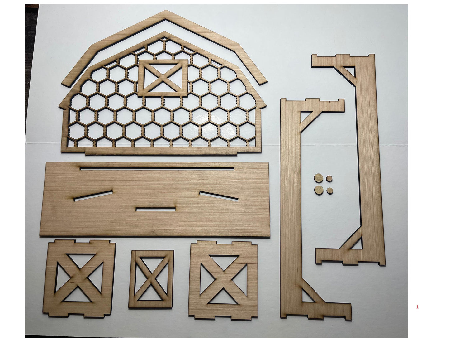 Miniature "Barn" Bench for seasonal interchangeable inserts